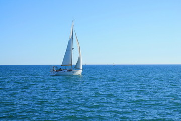 Pratique de la voile en méditerranée, France