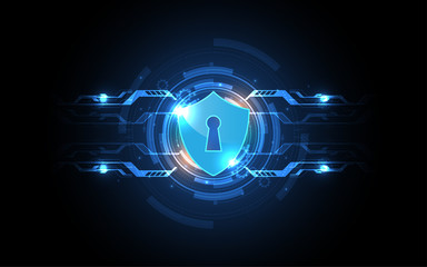 Security cyber digital Abstract technology background protect system innovation concept  vector illustration