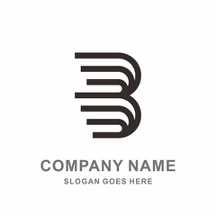 Monogram Letter B Geometric Square Circle Architecture Interior Construction Business Company Stock Vector Logo Design Template 