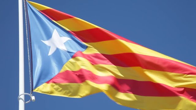Republican catalonian flag. Independence movement symbol.