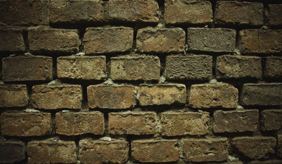 Old red brick wall texture background .