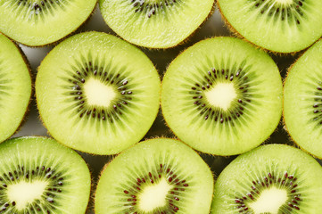 Close up of fresh kiwi fruit for background