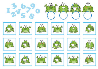 Counting Game for Preschool Children. Educational a mathematical game