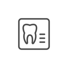 Dental x-ray line icon