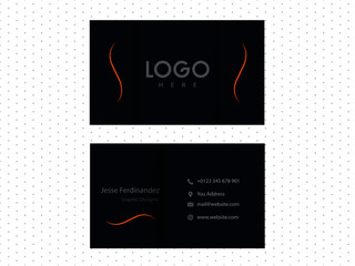 Modern blacklisted double side business card