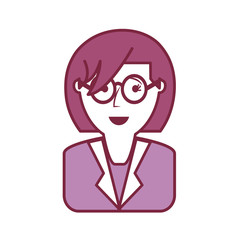 cartoon woman icon