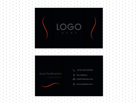 Modern blacklisted double side business card