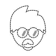 man with glasses icon