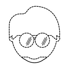 man with glasses icon
