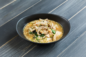 Thai tomyam Noodle, Spicy Thai soup, Thai cuisine