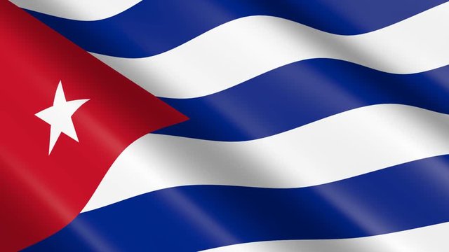 Flag of Cuba (seamless loop)