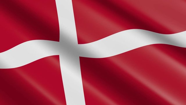 Flag of Denmark (seamless loop)