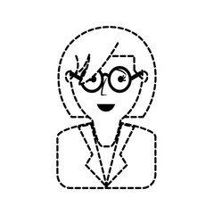 cartoon woman icon