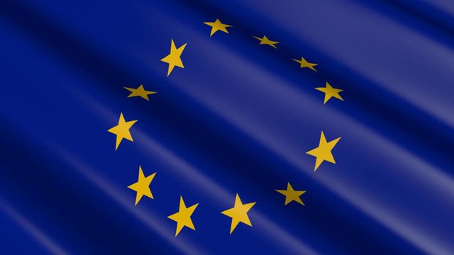 Flag of European Union / EU (seamless loop)