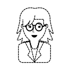 cartoon woman icon