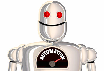 Obraz na płótnie Canvas Automation Robot Automated Process Android 3d Illustration