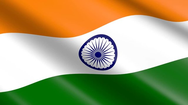 Flag of India (seamless loop)