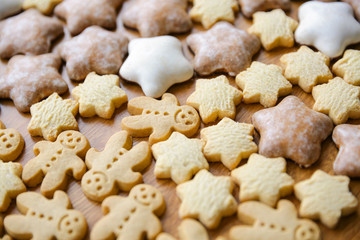 Christmas Biscuits on a wooden surface