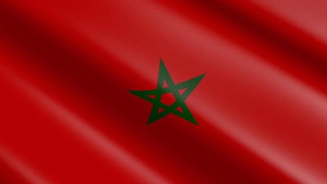 Flag of Morocco (seamless loop)