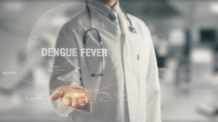 Doctor holding in hand Dengue Fever