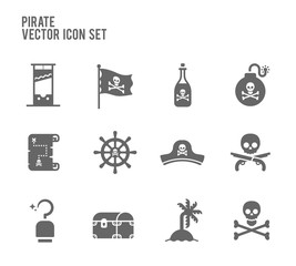 Pirate vector icon set