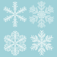 Snowflakes. New Year`s vector illustration. Celebration. Winter. Snow. Xmas.