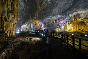 Corridor in the Phong Nha Cave in Vietnam