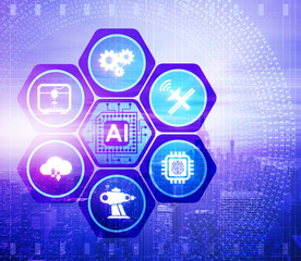 Artificial intelligence modern computing concept