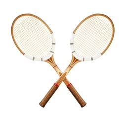 Fototapeten Tennis rackets on white © wabeno