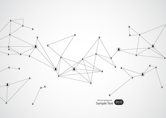 Abstract background for design technology and networking science