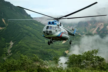 Rolgordijnen helikopter in het wild © Alexey Osokin