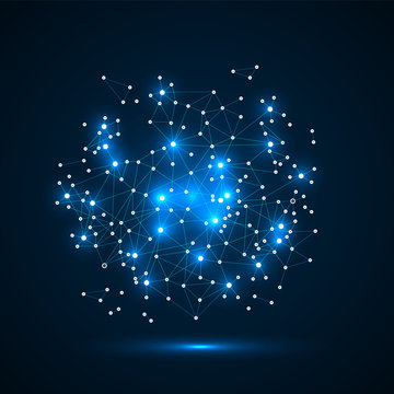 Abstract background for design technology and networking science