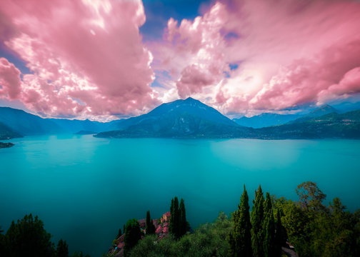 Cotton Candy Clouds, Varenna, Italy