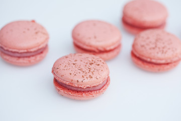 A macaron - sweet meringue-based confection