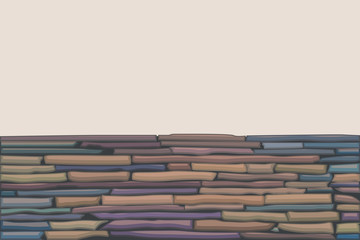 colored stone wall