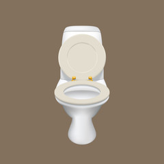 realistic white toilet