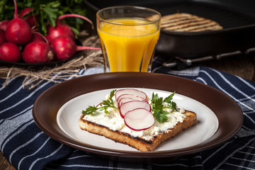 Light healthy sandwiches.