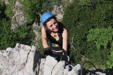 Get to the top with the abyss behind