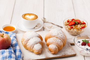 Traditional french breakfast closeup