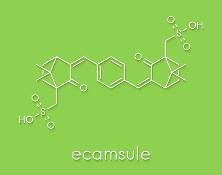 Ecamsule sunscreen molecule (UV filter). Skeletal formula.