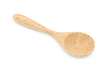 wooden spoon isolated on white background