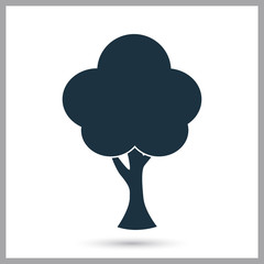 Tree simple icon for web and mobile design