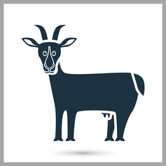 Goat simple icon for web and mobile design