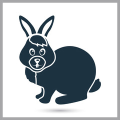 Rabbit simple icon for web and mobile design