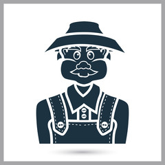 Farmer simple icon for web and mobile design