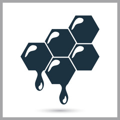Fototapeta premium Honey comb simple icon for web and mobile design