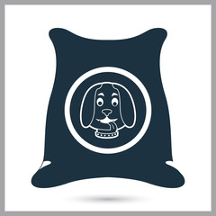 Dog food simple icon for web and mobile design