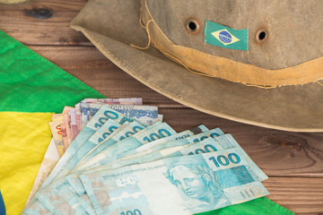 Brazilian money / reais / business concept