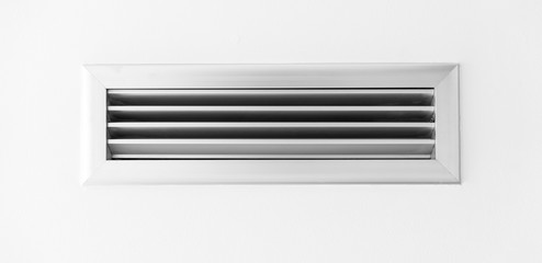 air ventilator ,metal slat frame on white