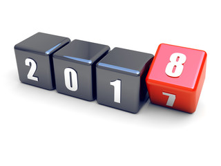 Obraz premium Happy new year 2018 calendar background